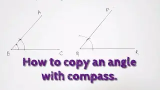 How to copy an angle with compass. @SHSIRCLASSES .