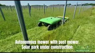 Autonomous Mower with Post (obstacle) Mower | Grass Mowing on Solar Park | Vector Machines