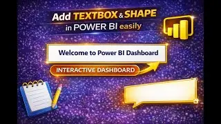 Make interactive dashboard with Text box and shape in power bi | Meet Doshi