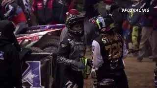 Mike Alessi & Gared 'Stank Dog' Steinke battle at the Kicker AMA Arenacross
