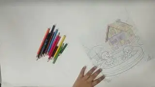 6 6 Year Old Coloring Pool Scene | Kids Coloring Printable | Fast Fun Coloring