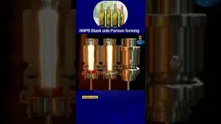 NNPB parison forming process | Blank side | Glass bottles forming |#shortsvideo #shorts