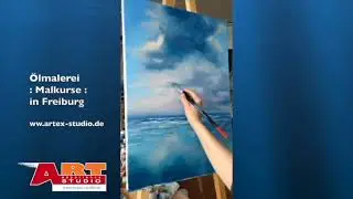 Wolken am Meer, Artex Studio Freiburg, Malkurse