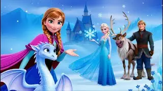 Frozen: Anna befriends an ice dragon 🐉 Enchanted Kids Story #fizzyfuns