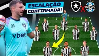 VEJA A ESCALAÇÃO DO BOTAFOGO PRO JOGO CONTRA O GREMIO! PRE JOGO BOTAFOGO X GREMIO