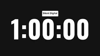 Silent Digital Countdown Timer (59:59) | Visual ASMR Relaxation #asmr