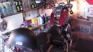 Мотоцикл Harley-Davidson Heritage Softail 2004 года выпуска в зимней спячке.