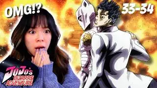 JOSUKE AND YUYA VS ENIGMA!? | JJBA Diamond is Unbreakable Ep 33 and 34 REACTION