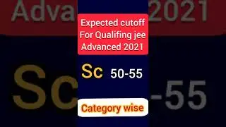 jee main 2021 | expected cut off for qualifing jee advanced 2021 #shorts