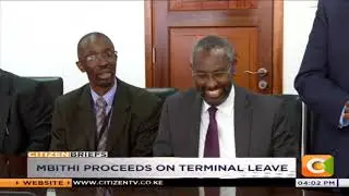 Outgoing UON VC Prof Mbithi hands over office