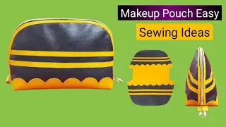 Easy Makeup Pouch Sewing Tutorial | Leather Makeup Pouch Kaise Banaya [ Vir Sewing Tutorial]