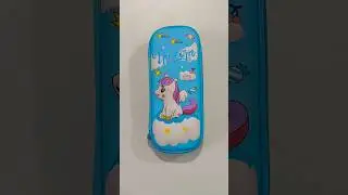Cutest unicorn pencil case with fancy stationery #schoolsupplies #pencilbox #backtoschool #unicorn