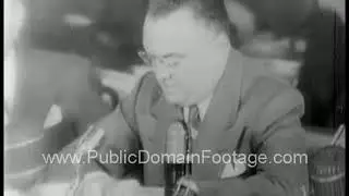 Organized Crime and Gambling Hearings with J. Edgar Hoover 1951 archival footage