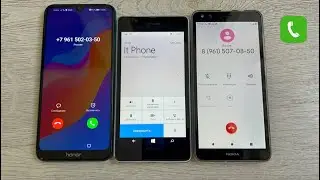 Исходящий вызов Honor 8A и двух Microsoft Nokia A01/Lumia 540