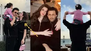 Actor Atif Aslam Wife & Daughter Haleema Romantic #viralvideo Turkish #