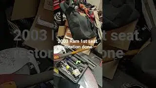 2003 Dodge Ram restoration seat new cushion new fabric oiled up