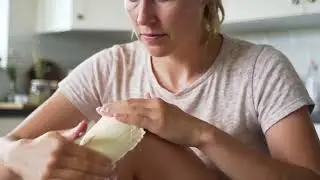 Quarkwickel am Knie