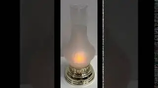 Candle Impressions Flameless Flickering Hurricane Lantern light on