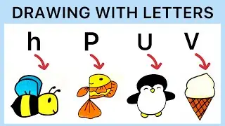 Turn Letters into Art| Simple & Fun Drawings Using Letters 