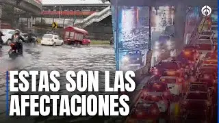 Ojo con las lluvias... Caos en CDMX por encharcamientos; colapsa camino al AICM