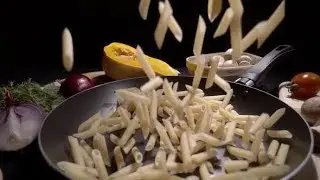 Pasta Flying in the Air on a Black Background in Slow Motion | Stock Footage - Videohive