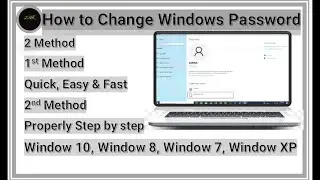 How to Change Password on Windows, Quick & Easy, all Windows, windows xp,7,8,10