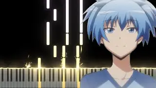 Assassination Classroom OST - 「Past Memories」 Piano Cover (Visualizer) | Beautiful Anime Music