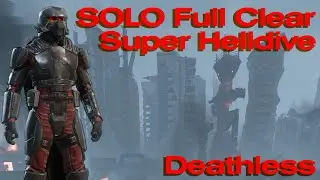 Helldivers 2 - Sabotage Air Base - Solo Deathless Full Clear - Difficulty 10 Mega Bot City Gameplay