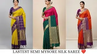 Latest semi Mysore silksaree 2026❤️#semimysoresilk #2026 #madhugowda #sareecollection #latestdesigns