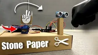 Gesture Battle: Stone-Paper-Scissors Game with Arduino! 🤖 (Ultrasonic + Servo Magic!)