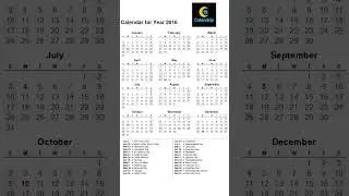 Calendar 2016 #monthsoftheyear #2016