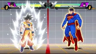 New Son Goku vs Superman | Saiyan Evolution vs Man of Steel | Jump Force Mugen V6