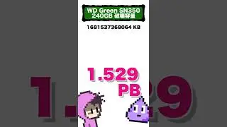 SSD破壊的耐久試験 WD Green SN350つるぺた編#ssd #shorts