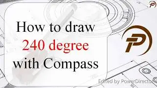 how to draw 240 degree with compass