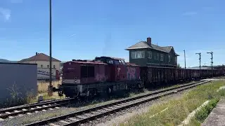 Die V100 der Werrabahn durchf&auml;hrt Wernshausen
