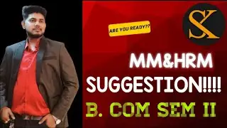 MMHRM Sem 2 Suggestion 2025 🔥| Calcutta University | Most Expected Questions 💥🌟 | SK