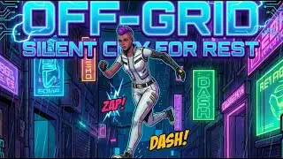 Cyberpunk Ambience for Sleep | Neon City, No Talking Game Play