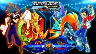 Kai vs Vault ll Dranger Flame vs ultimate Valkyrie ll Beyblade burst quadstrike gameplay ll battlel