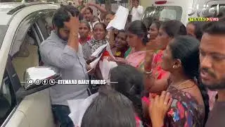 Warangal: Protest in front of Congress MLA's camp office over non-availability of double bedroom
