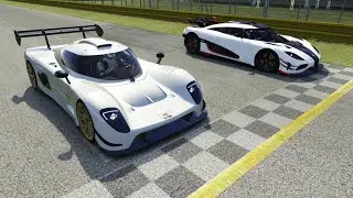 Ultima RS vs Koenigsegg One:1 at Monza Full Course
