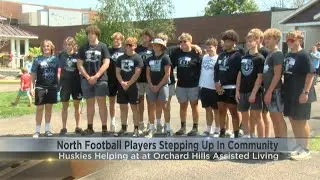 North football volunteers time in the community