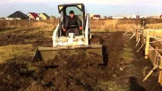 Bobcat 863 and over the tire tracks