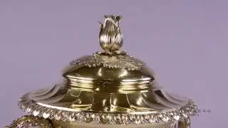 English Georgian Silver Gilt Covered Cup