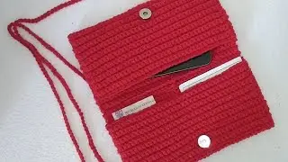 Bolsa tipo carteira de crochê fácil - passo a passo - bag a crochet mothers day