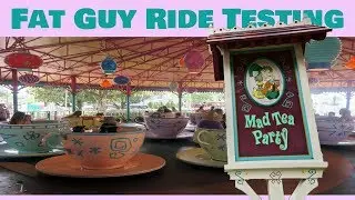 Mad Tea Party at Disney's Magic Kingdom - fat guy ride testing