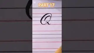 How to Write Q in Italic Calligraphy | Elegant & Stylish Q Letter #Shorts #art