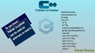Pointer to pointer in c++ (Hindi and English)