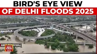 Delhi Floods 2025: Yamuna Crosses 207m Mark; Bird's Eye View Of Inundated Capital
