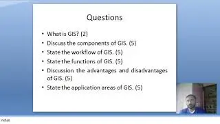 Revision on Definition and Components of GIS, Raster and Vector structures