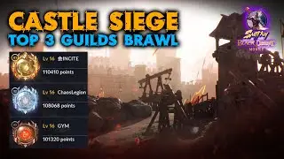 🏰[CASTLE SIEGE] TOP 3 Guilds BRAWL (Calpheon Siege Victory) - Black Desert Mobile Global